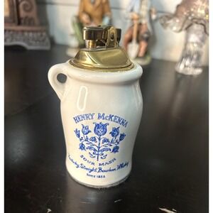 Henry McKenna Kentucky Whiskey Table Lighter Vintage Cigar Cigarette Barware